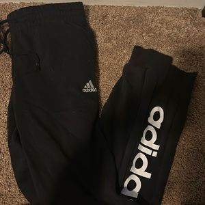 Black adidas joggers